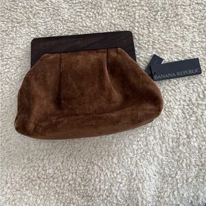 Banana Republic small suede clutch